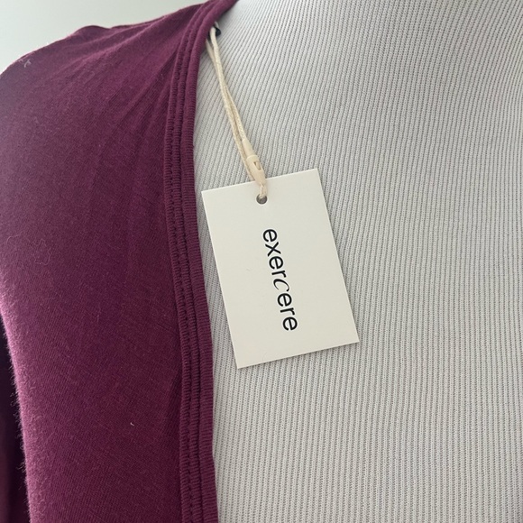 Exercere NEW Plum Ballet Wrap Top L - Picture 3 of 6